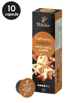 10 Capsule Tchibo Cafissimo Ciocolata Alba si Migdale