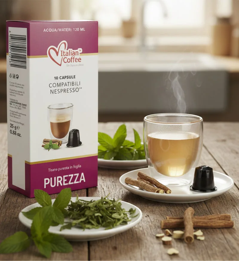 10 Capsule Italian Coffee Purezza Ceai de Plante – Compatibile Nespresso 10 Capsule Italian Coffee Purezza Ceai de Plante – Compatibile Nespresso