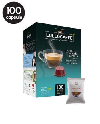 100 Capsule Lollo Caffe Miscela Classica - Compatibile Lavazza Blue