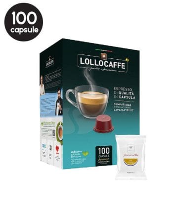 100 Capsule Lollo Caffe Miscela Oro - Compatibile Lavazza Blue