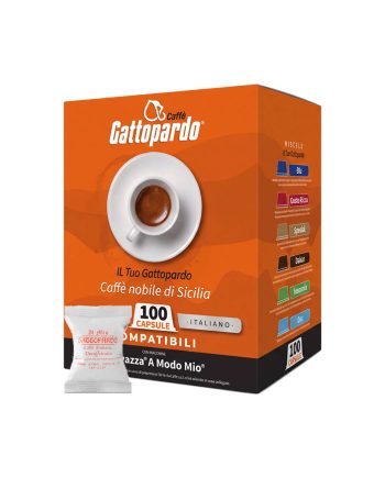 100 Capsule Caffe Gattopardo Decaffeinato – Compatibile A Modo Mio – Kafferoma