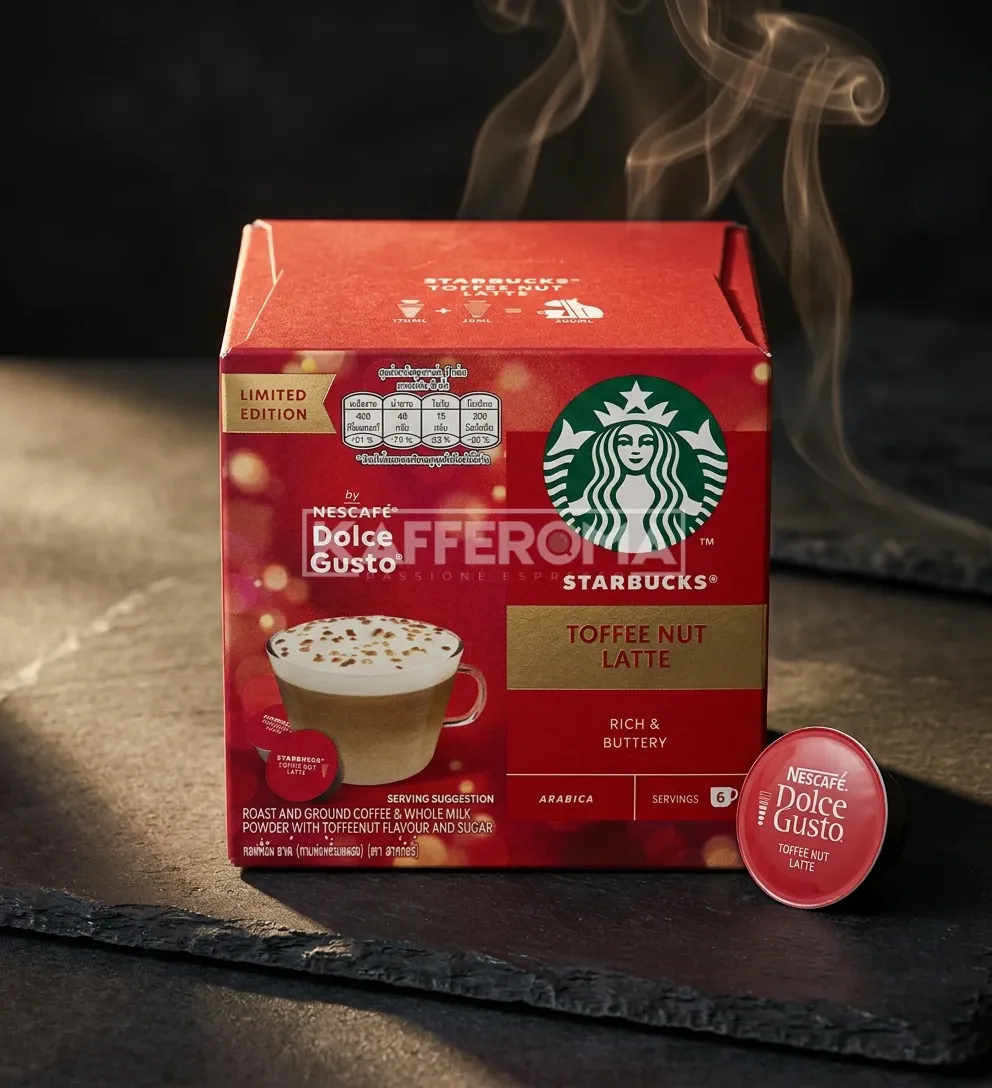 12 (6+6) Capsule Starbucks Toffee Nut Latte – Compatibile Dolce Gusto 12 (6+6) Capsule Starbucks Toffee Nut Latte – Compatibile Dolce Gusto