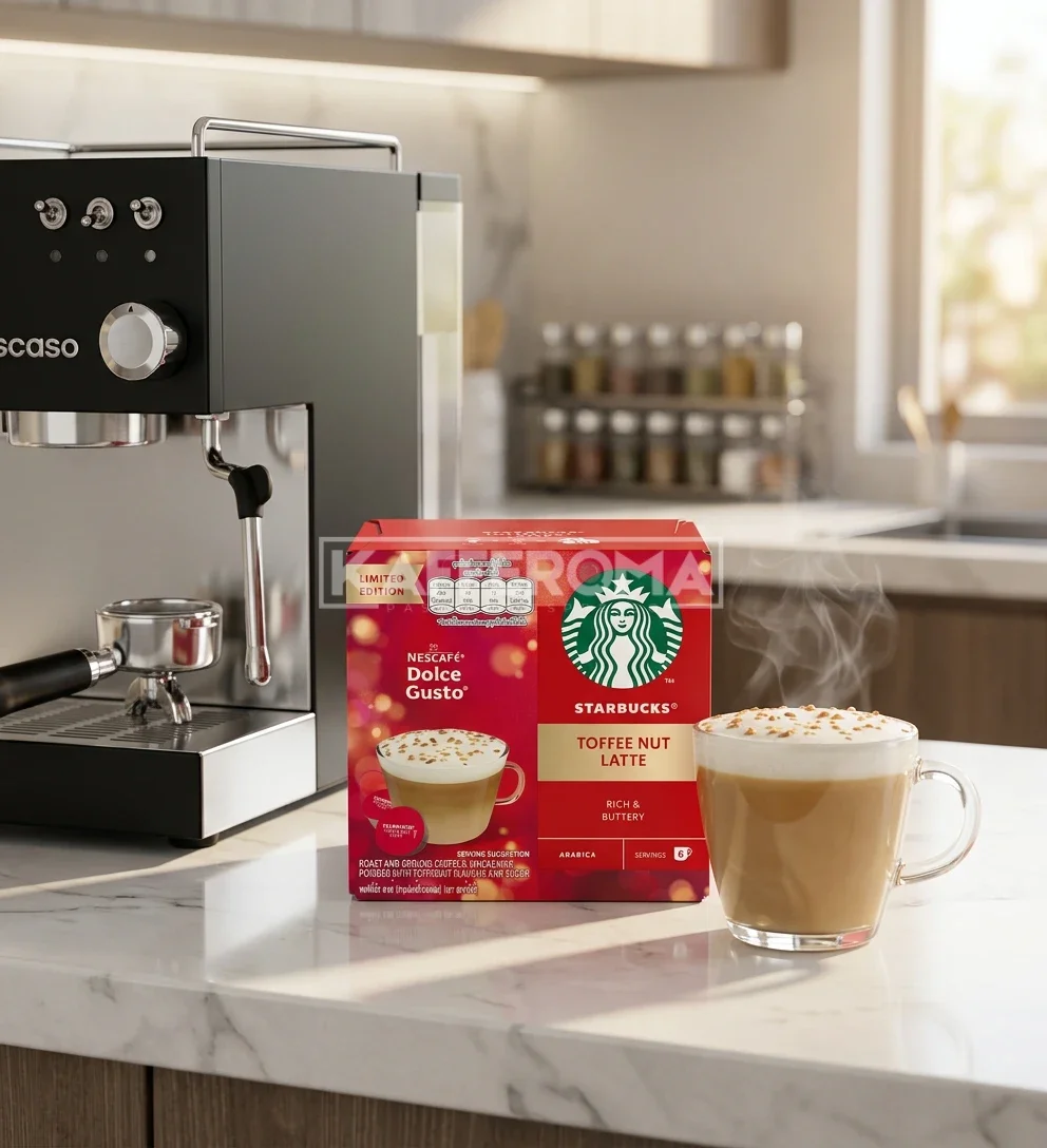 12 (6+6) Capsule Starbucks Toffee Nut Latte – Compatibile Dolce Gusto 12 (6+6) Capsule Starbucks Toffee Nut Latte – Compatibile Dolce Gusto