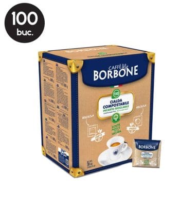 100 Paduri Biodegradabile Borbone Espresso Miscela Nera - Compatibile ESE44