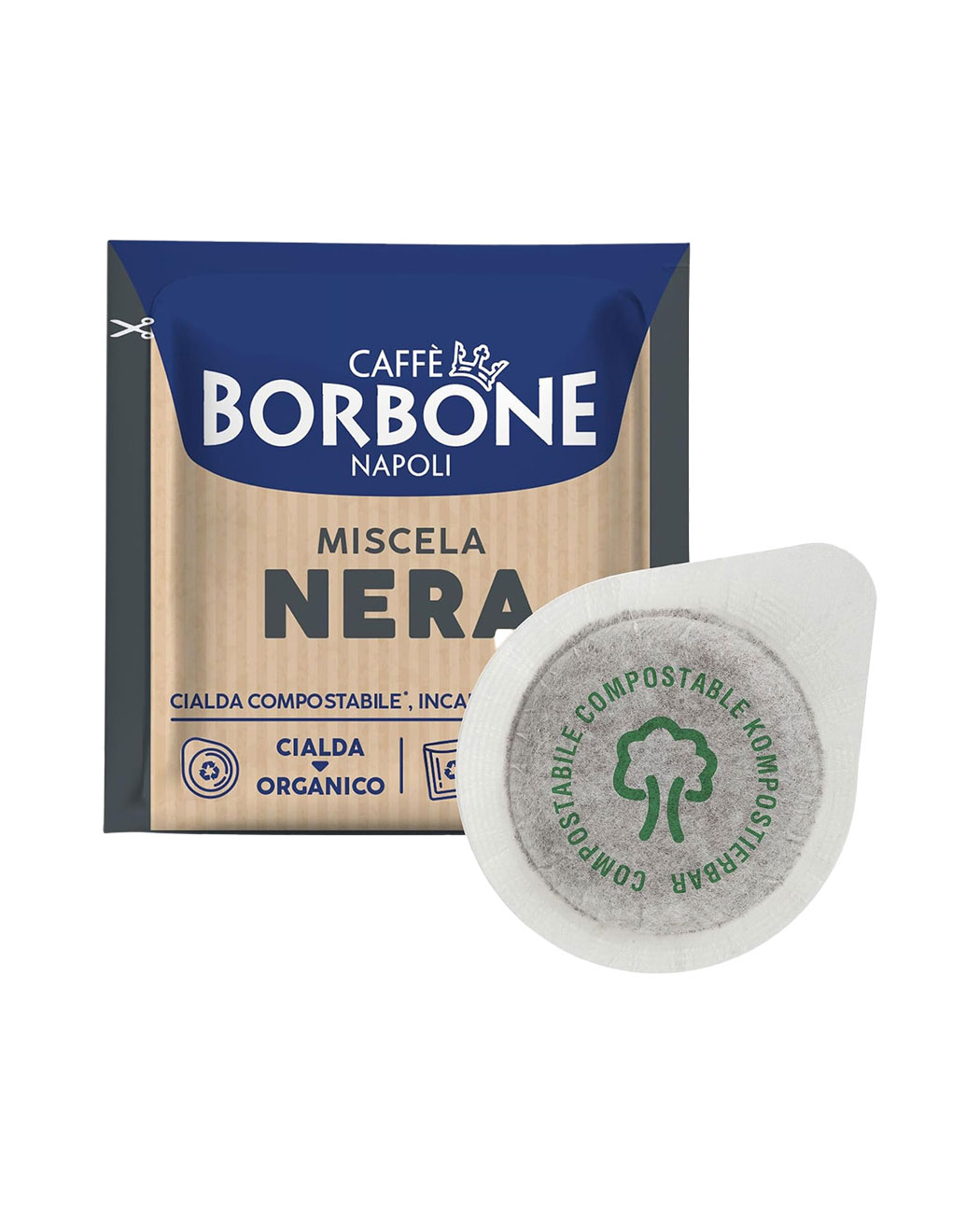 100 Paduri Biodegradabile Borbone Espresso Miscela Nera - Compatibile ESE44 50 Paduri Biodegradabile Borbone Espresso Miscela Nera - Compatibile ESE44, imaginea 3 – Kafferoma