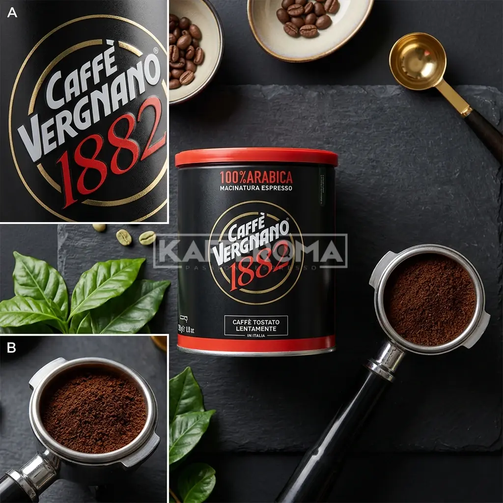 Cafea Macinata Caffe Vergnano 100% Arabica Espresso Cutie Metalica 250gr Cafea Macinata Caffe Vergnano 100% Arabica Espresso Cutie Metalica 250gr
