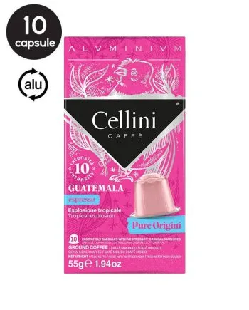 10 Capsule Aluminiu Cellini Espresso Guatemala – Compatibile Nespresso 10 Capsule Aluminiu Cellini Espresso Guatemala – Compatibile Nespresso