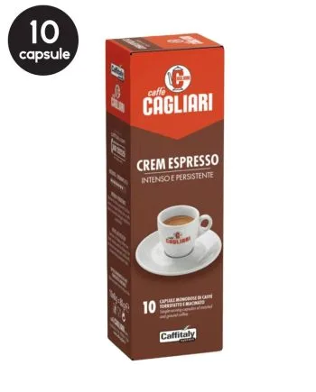 10 Capsule Caffe Cagliari Crem Espresso - Compatibile Cafissimo / Caffitaly / BeanZ