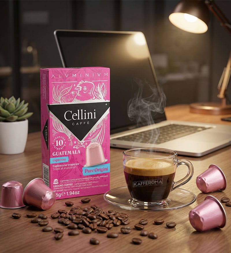 10 Capsule Aluminiu Cellini Espresso Guatemala – Compatibile Nespresso 10 Capsule Aluminiu Cellini Espresso Guatemala – Compatibile Nespresso