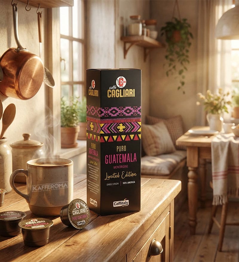 10 Capsule Caffe Cagliari Puro Guatemala - Compatibile Cafissimo / Caffitaly / BeanZ 10 Capsule Caffe Cagliari Puro Guatemala - Compatibile Cafissimo / Caffitaly / BeanZ