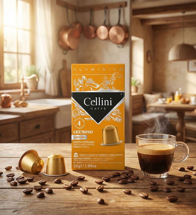 10 Capsule Aluminiu Cellini Espresso Cremoso – Compatibile Nespresso 10 Capsule Aluminiu Cellini Espresso Cremoso – Compatibile Nespresso