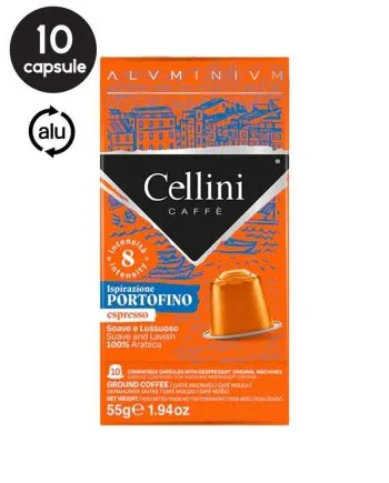 10 Capsule Aluminiu Cellini Espresso Portofino – Compatibile Nespresso 10 Capsule Aluminiu Cellini Espresso Portofino – Compatibile Nespresso