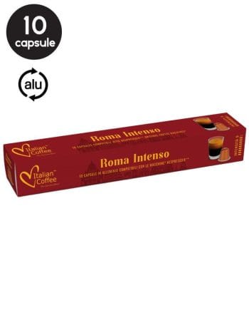 10 Capsule Aluminiu Italian Coffee Roma Intenso – Compatibile Nespresso 10 Capsule Aluminiu Italian Coffee Roma Intenso – Compatibile Nespresso