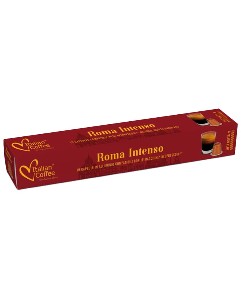 10 Capsule Aluminiu Italian Coffee Roma Intenso – Compatibile Nespresso 10 Capsule Aluminiu Italian Coffee Roma Intenso – Compatibile Nespresso