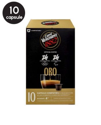10 Capsule Caffe Vergnano Espresso Oro - Compatibile Nespresso