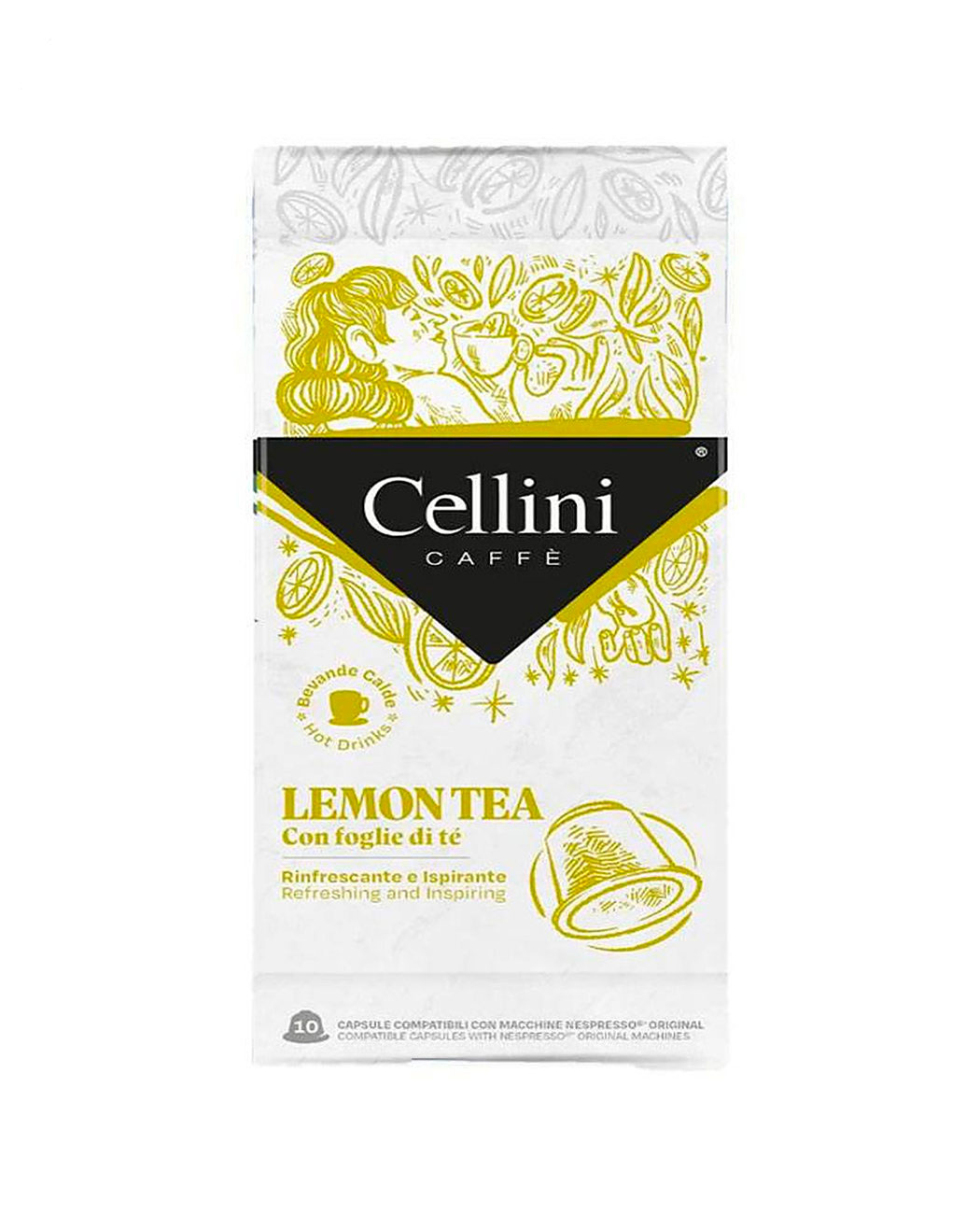 10 Capsule Cellini Ceai Negru si Lamaie – Compatibile Nespresso 10 Capsule Cellini Ceai Negru si Lamaie – Compatibile Nespresso – Kafferoma