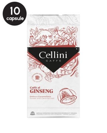 10 Capsule Cellini Caffe Ginseng – Compatibile Nespresso
