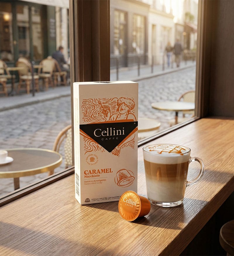 10 Capsule Aluminiu Cellini Caramel Macchiato – Compatibile Nespresso 10 Capsule Aluminiu Cellini Caramel Macchiato – Compatibile Nespresso