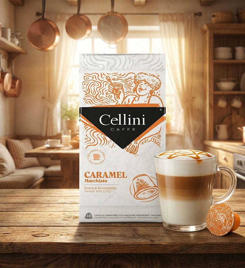 10 Capsule Aluminiu Cellini Caramel Macchiato – Compatibile Nespresso 10 Capsule Aluminiu Cellini Caramel Macchiato – Compatibile Nespresso