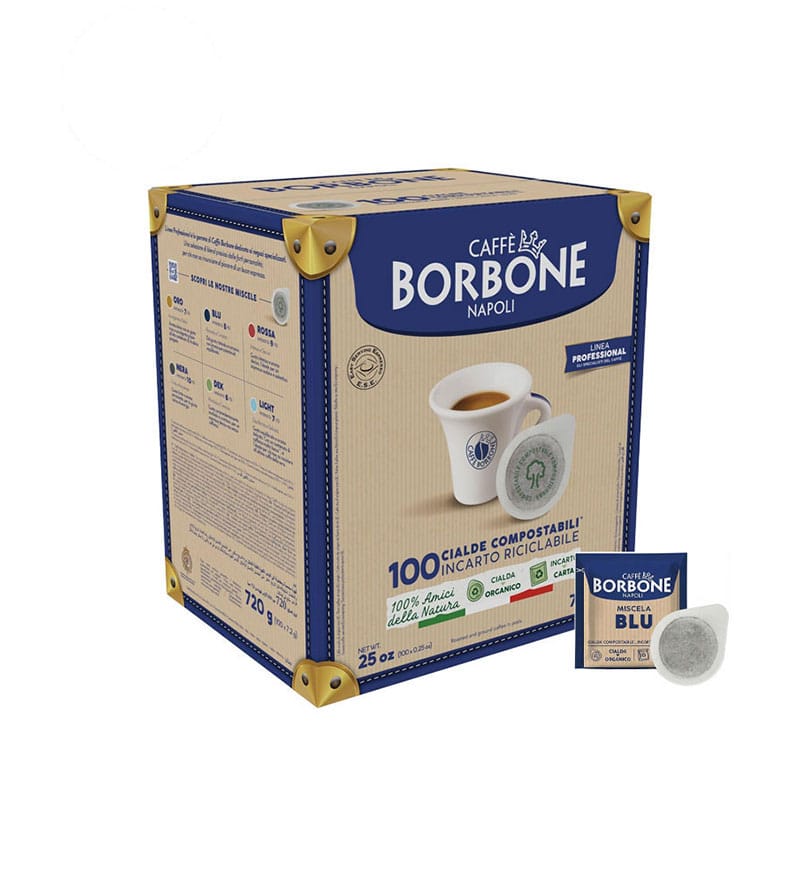 100 Paduri Biodegradabile Borbone Espresso Miscela Blu - Compatibile ESE44 100 Paduri Biodegradabile Borbone Espresso Miscela Blu - Compatibile ESE44