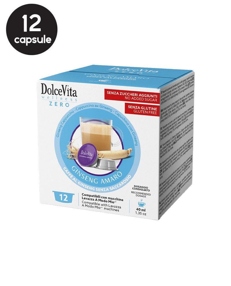 12 Capsule DolceVita Ginseng Amaro - Compatibile A Modo Mio 12 Capsule DolceVita Ginseng Amaro - Compatibile A Modo Mio