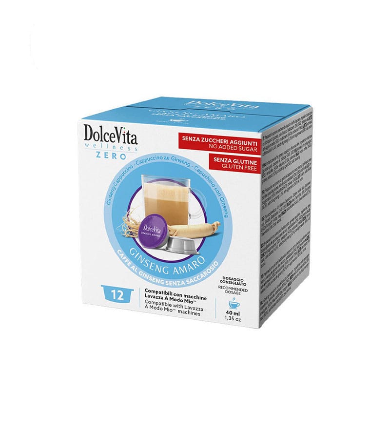 12 Capsule DolceVita Ginseng Amaro - Compatibile A Modo Mio 12 Capsule DolceVita Ginseng Amaro - Compatibile A Modo Mio