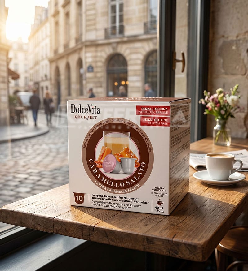 10 Capsule DolceVita Caramel Sarat - Compatibile Nespresso 10 Capsule DolceVita Caramel Sarat - Compatibile Nespresso