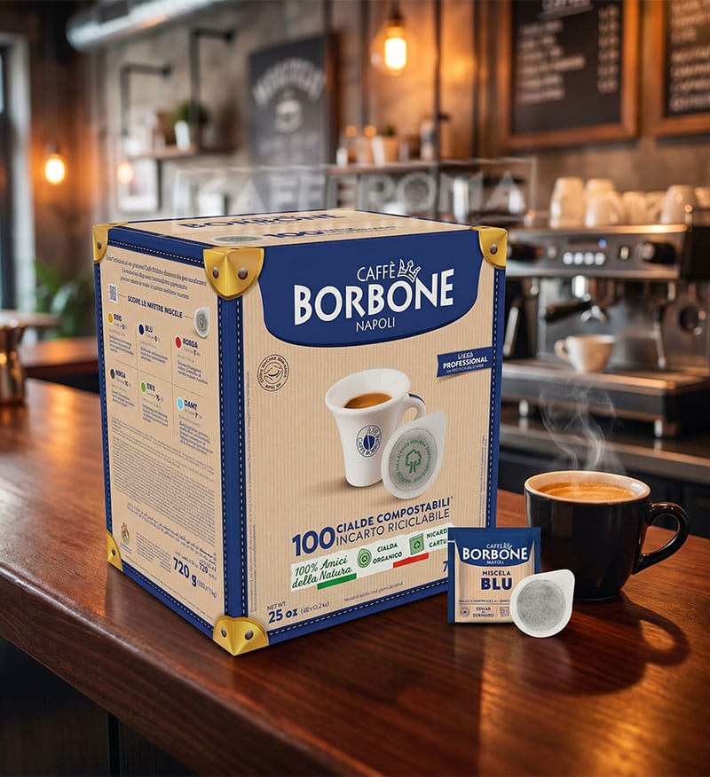 100 Paduri Biodegradabile Borbone Espresso Miscela Blu - Compatibile ESE44 100 Paduri Biodegradabile Borbone Espresso Miscela Blu - Compatibile ESE44