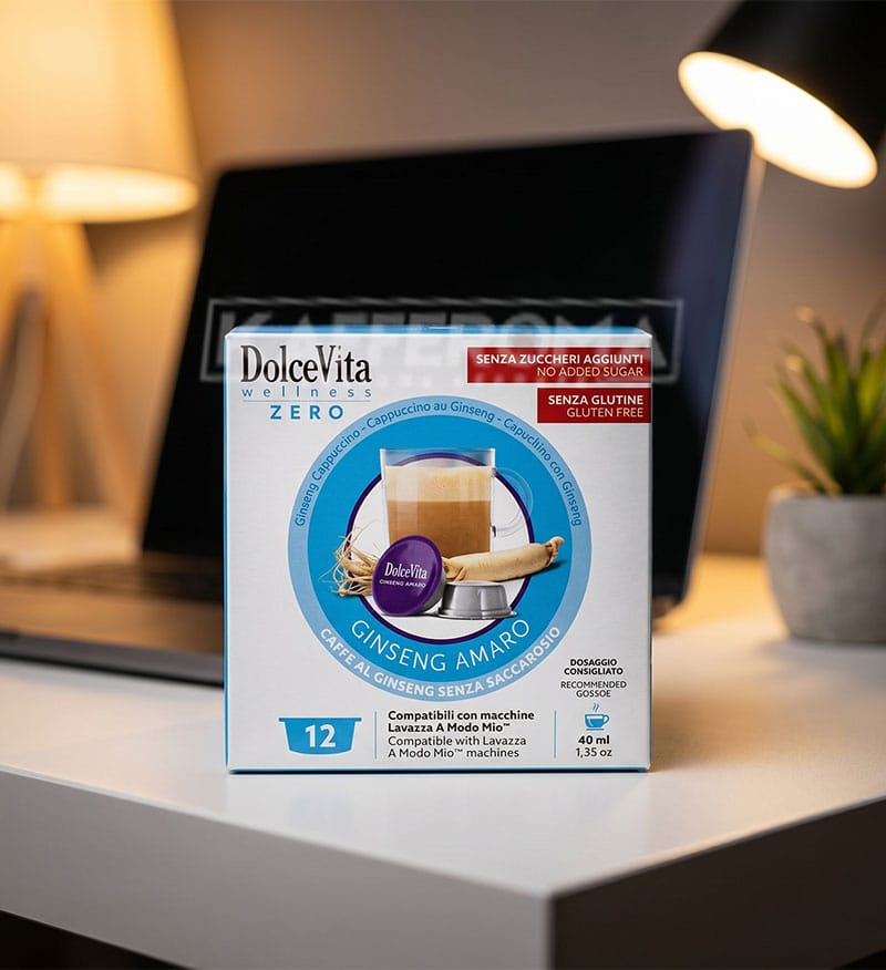 12 Capsule DolceVita Ginseng Amaro - Compatibile A Modo Mio 12 Capsule DolceVita Ginseng Amaro - Compatibile A Modo Mio