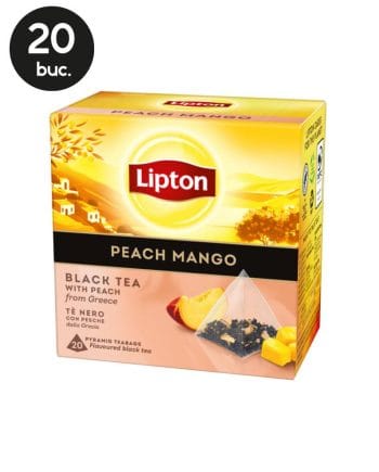 20 Plicuri Ceai Negru Piersica si Mango - Lipton