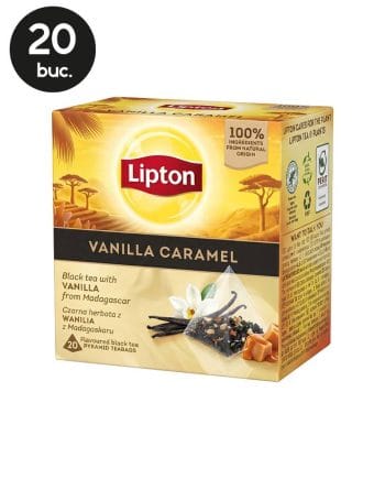 20 Plicuri Ceai Negru cu Vanilie si Caramel - Lipton