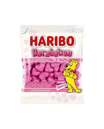 Bomboane Gumate Haribo Inimioare cu Aroma de Cirese 160gr.
