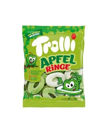 Bomboane Gumate Trolli Apfel Ringe 150gr. Bomboane Gumate Trolli Apfel Ringe 150gr.