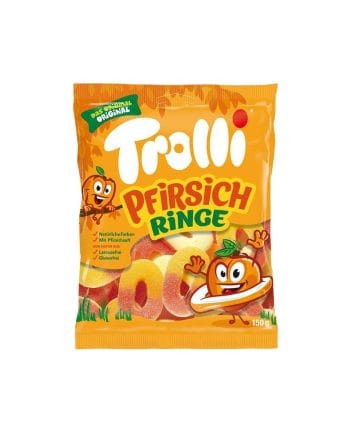 Bomboane Gumate Trolli Pfirsich Ringe 150gr. Bomboane Gumate Trolli Pfirsich Ringe 150gr.