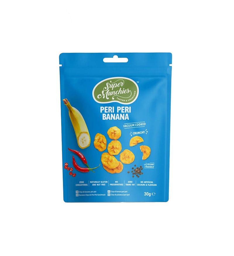 Chipsuri de Banane cu Piri Piri - Super Munchies Chipsuri de Banane cu Piri Piri - Super Munchies