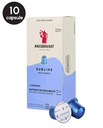 10 Capsule Aluminiu Hausbrandt Sublime - Compatibile Nespresso