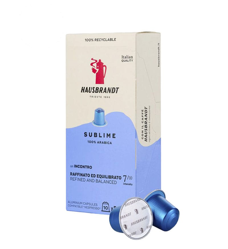 10 Capsule Aluminiu Hausbrandt Sublime - Compatibile Nespresso 10 Capsule Aluminiu Hausbrandt Sublime - Compatibile Nespresso