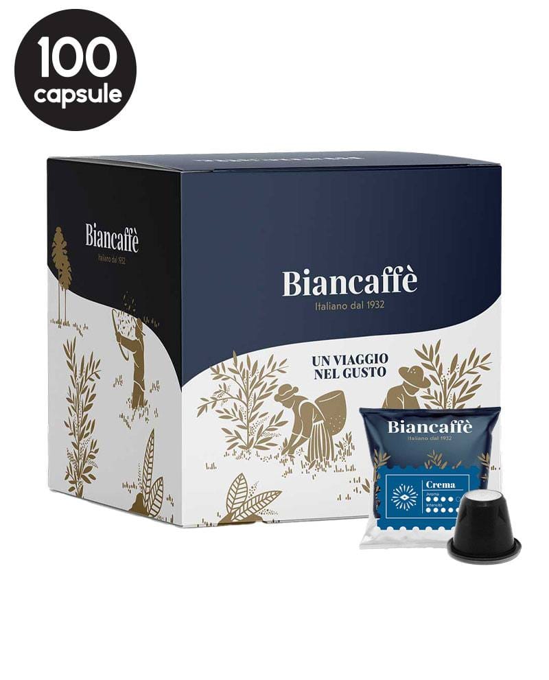 100 Capsule Biancaffe Crema – Compatibile Nespresso 100 Capsule Biancaffe Crema – Compatibile Nespresso