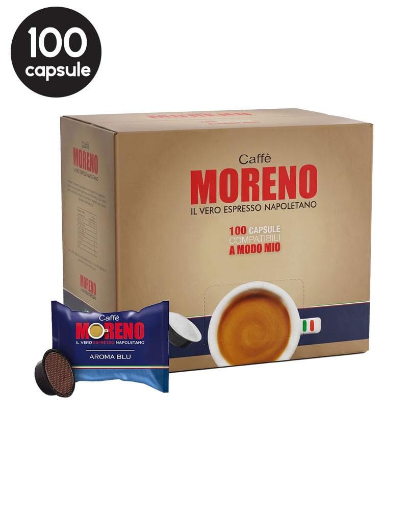 100 Capsule Caffe Moreno Aroma Blu – Compatibile A Modo Mio 100 Capsule Caffe Moreno Aroma Blu – Compatibile A Modo Mio