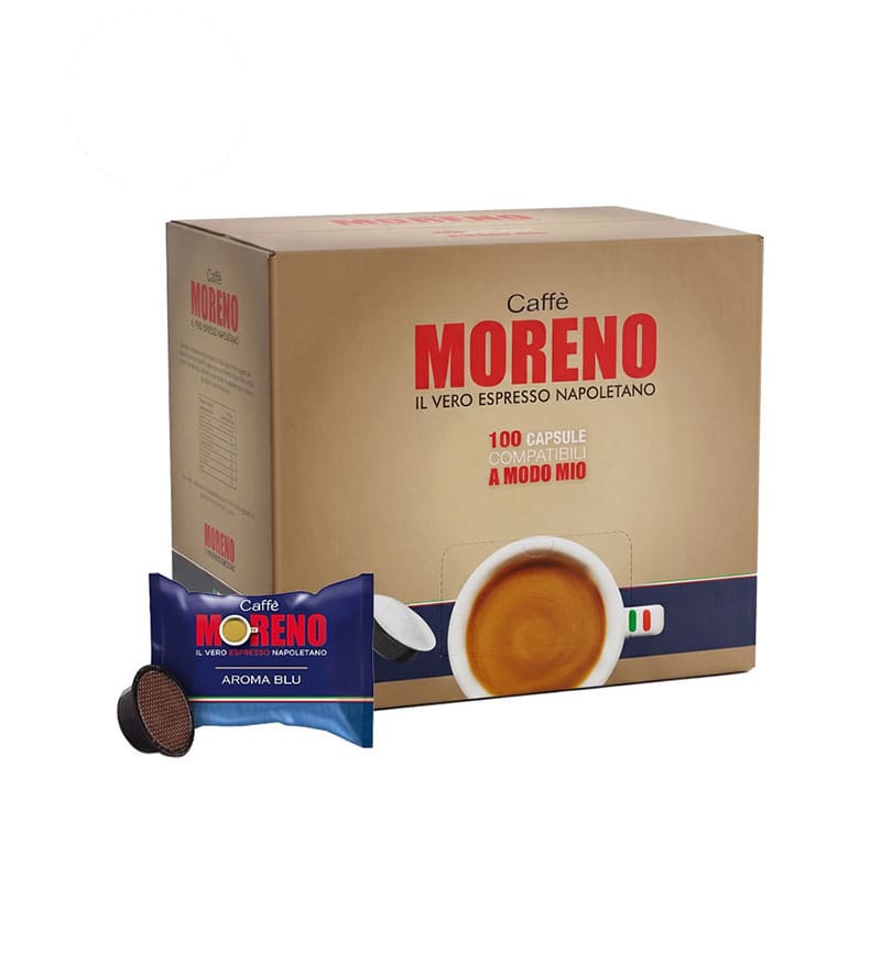 100 Capsule Caffe Moreno Aroma Blu – Compatibile A Modo Mio 100 Capsule Caffe Moreno Aroma Blu – Compatibile A Modo Mio