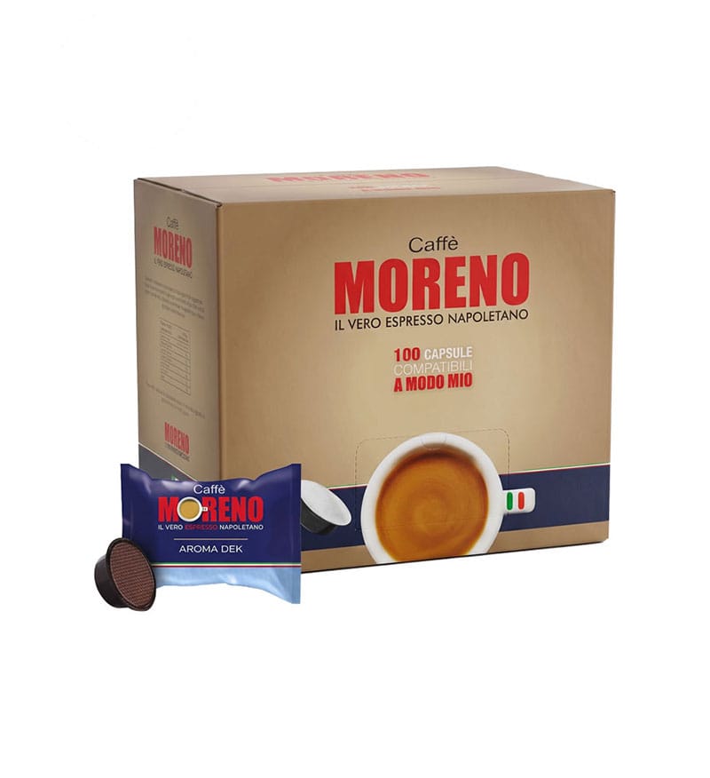 100 Capsule Caffe Moreno Miscela Dek – Compatibile A Modo Mio 100 Capsule Caffe Moreno Miscela Dek – Compatibile A Modo Mio