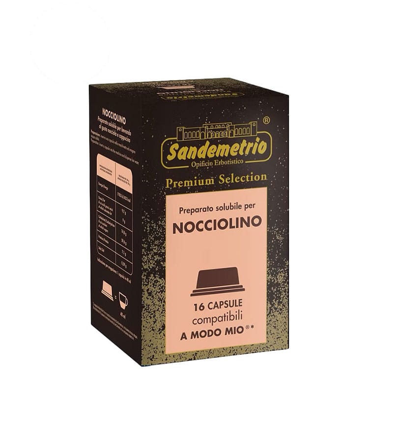 16 Capsule Sandemetrio Nocciolino - Compatibile A Modo Mio 16 Capsule Sandemetrio Nocciolino - Compatibile A Modo Mio