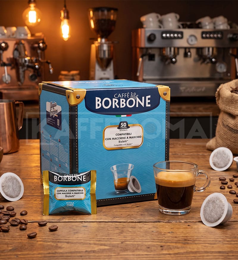 50 Capsule Borbone Espresso Miscela Oro – Compatibile Bialetti 50 Capsule Borbone Espresso Miscela Oro – Compatibile Bialetti