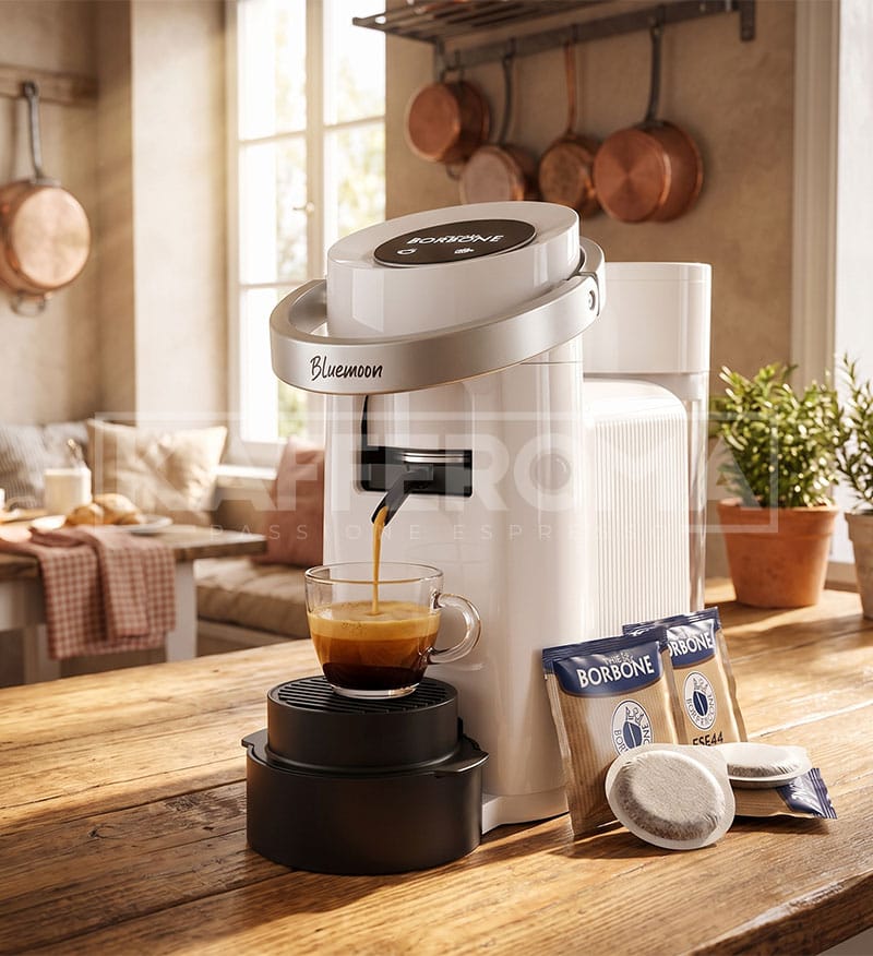 Espressor cu Paduri Ese44 Borbone Bluemoon Bianca Espressor cu Paduri Ese44 Borbone Bluemoon Bianca