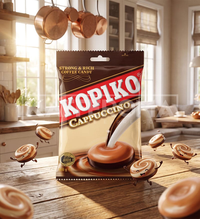 Bomboane Kopiko Cappuccino 100gr. Bomboane Kopiko Cappuccino 100gr.