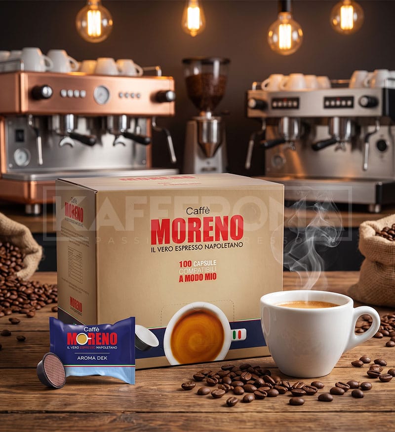 100 Capsule Caffe Moreno Miscela Dek – Compatibile A Modo Mio 100 Capsule Caffe Moreno Miscela Dek – Compatibile A Modo Mio