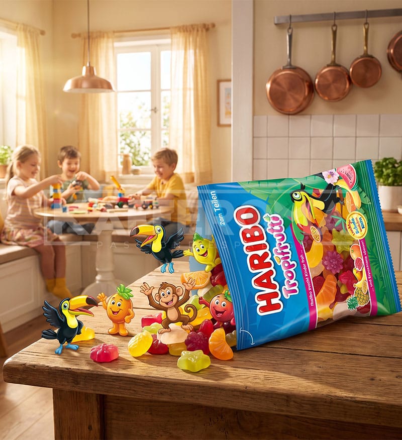 Bomboane Gumate Haribo Troppi Frutti 175gr. Bomboane Gumate Haribo Troppi Frutti 175gr.