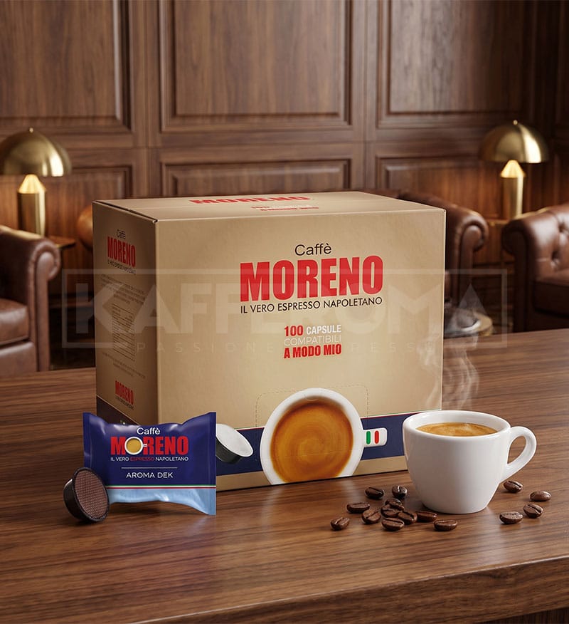 100 Capsule Caffe Moreno Miscela Dek – Compatibile A Modo Mio 100 Capsule Caffe Moreno Miscela Dek – Compatibile A Modo Mio