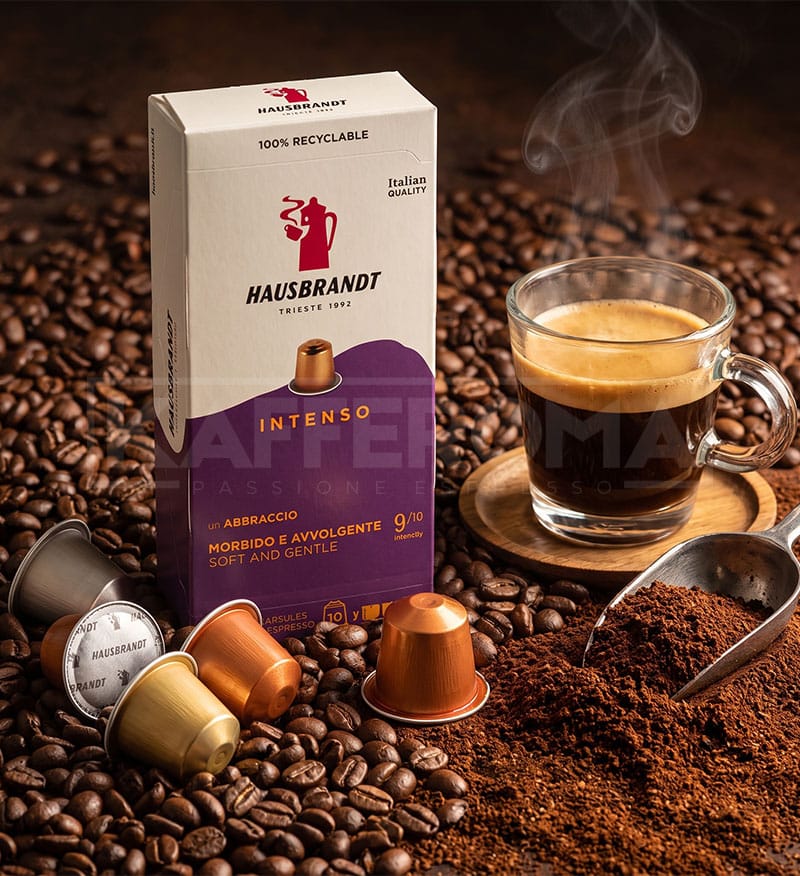 10 Capsule Aluminiu Hausbrandt Intenso - Compatibile Nespresso 10 Capsule Aluminiu Hausbrandt Intenso - Compatibile Nespresso