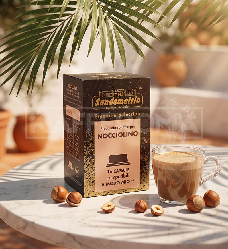 16 Capsule Sandemetrio Nocciolino - Compatibile A Modo Mio 16 Capsule Sandemetrio Nocciolino - Compatibile A Modo Mio